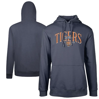 Men's Levelwear Navy Detroit Tigers Cooperstown Collection Podium Retro Pullover Hoodie