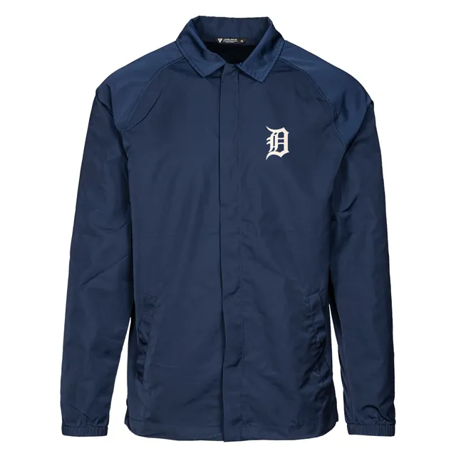 Detroit Tigers Pro Standard Allover Print Satin Full-Snap Jacket - Navy