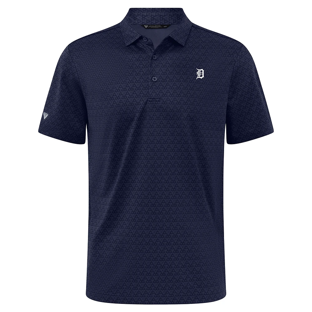 Men's Levelwear Navy Detroit Tigers System Insignia 2.0 Polo