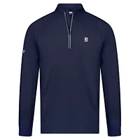 Men's Levelwear Navy Detroit Tigers Theory Insignia 2.0 Quarter-Zip Pullover Top