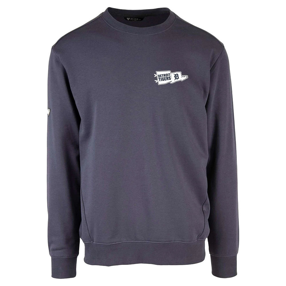 Men's Levelwear  Navy Detroit Tigers Zane Rafters Pullover Sweatshirt