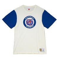 Men's Mitchell & Ness Cream Detroit Tigers Cooperstown Collection Team Color Block T-Shirt