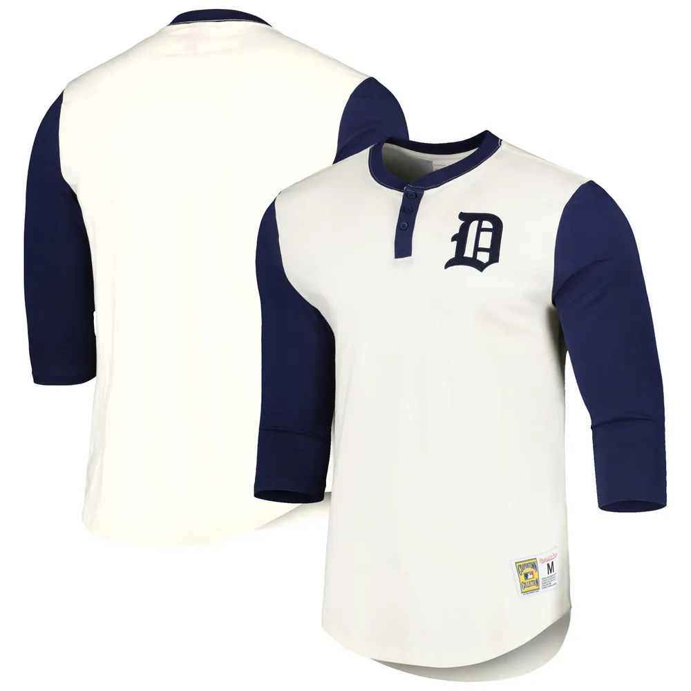 Lids Detroit Tigers Mitchell & Ness Icon Henley 3/4-Sleeve T-Shirt - Cream