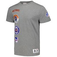 Men's Mitchell & Ness Heather Gray Detroit Tigers Cooperstown Collection City T-Shirt