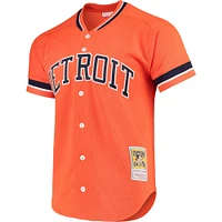 Men's Mitchell & Ness Kirk Gibson Orange Detroit Tigers Cooperstown Collection Mesh Batting Practice Button-Up Jersey