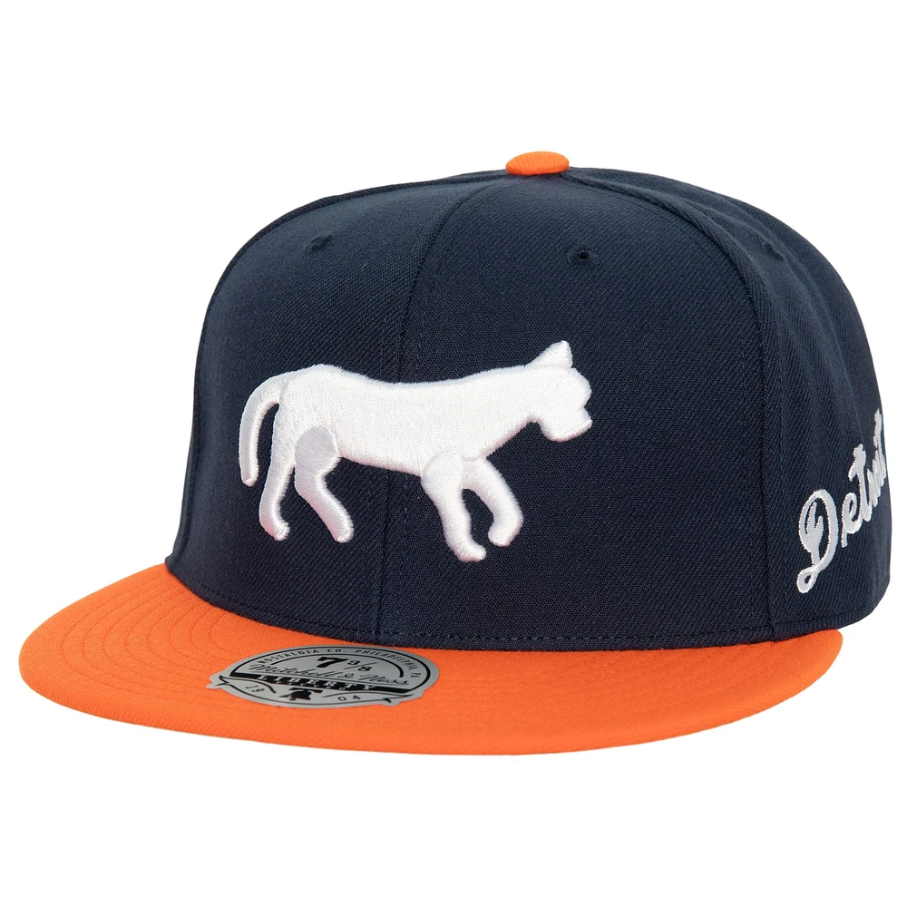 Casquette ajustée Detroit Tigers Bases Loaded Mitchell & Ness pour homme, bleu marine/orange