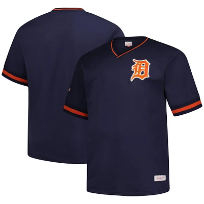 Men's Mitchell & Ness Navy Detroit Tigers Big Tall V-Neck T-Shirt