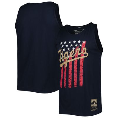 Men's Mitchell & Ness Navy Detroit Tigers Cooperstown Collection Stars and Stripes Tank Top