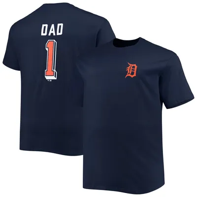Detroit Tigers Big & Tall Father's Day #1 Dad T-Shirt - Navy
