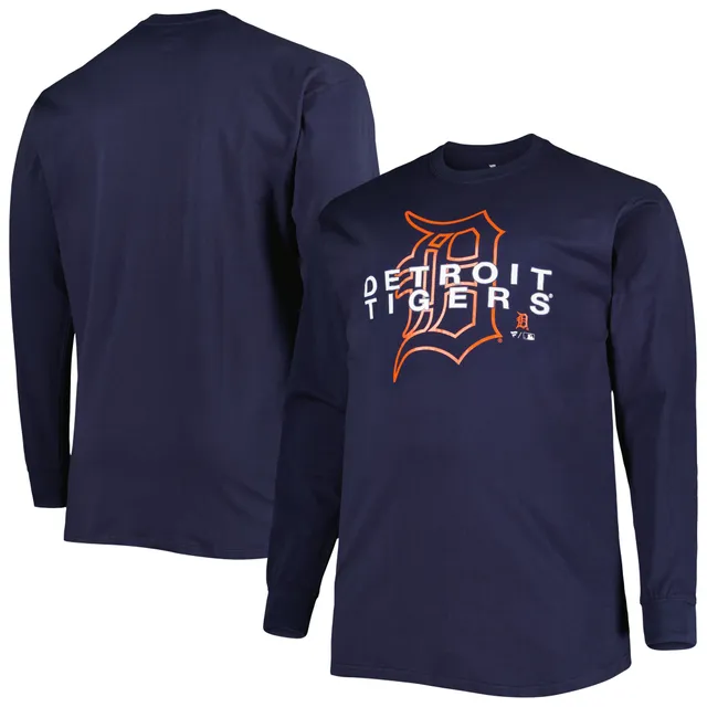 Profile Men's Navy Detroit Tigers Big & Tall Long Sleeve T-Shirt