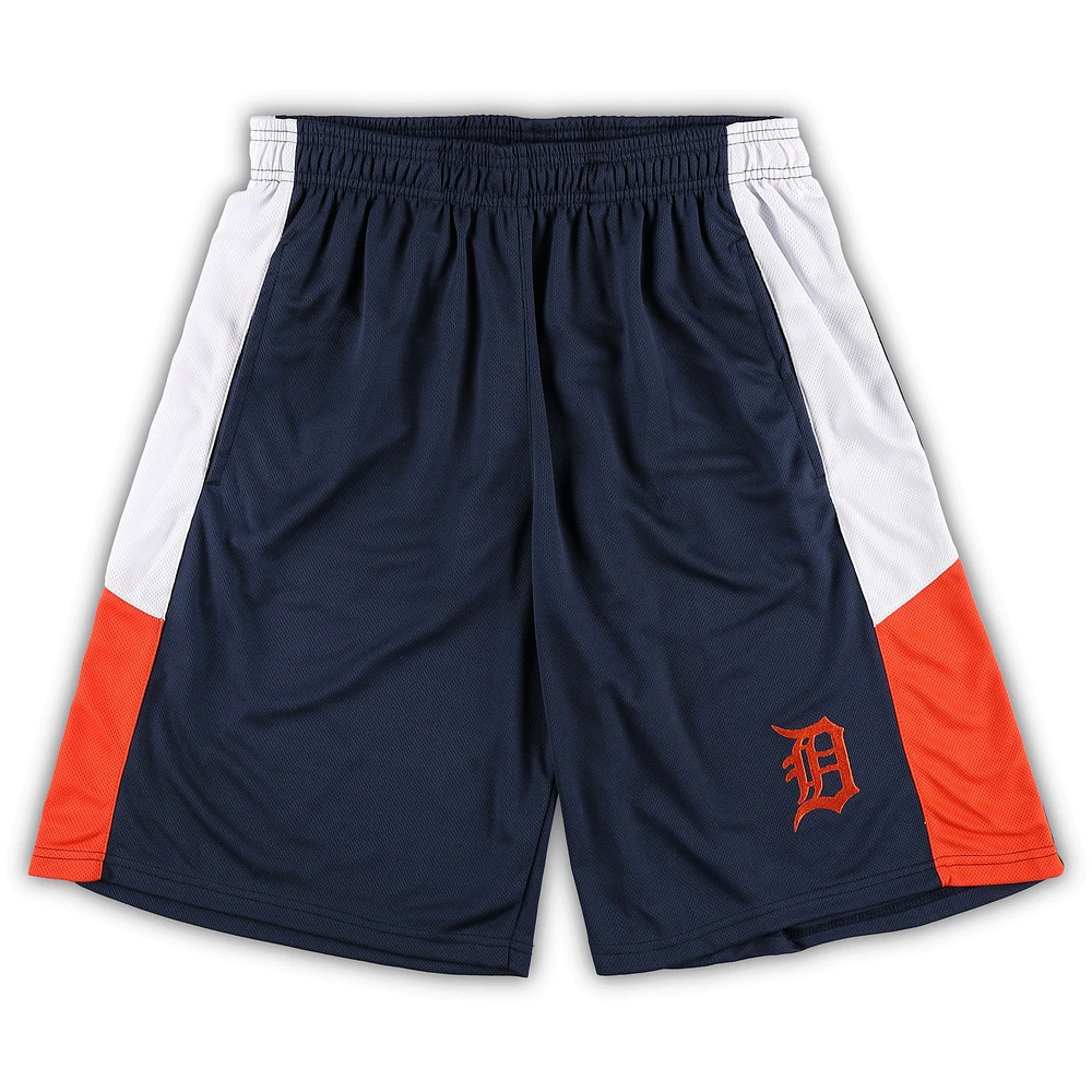 Men's Navy Detroit Tigers Big & Tall Team Shorts