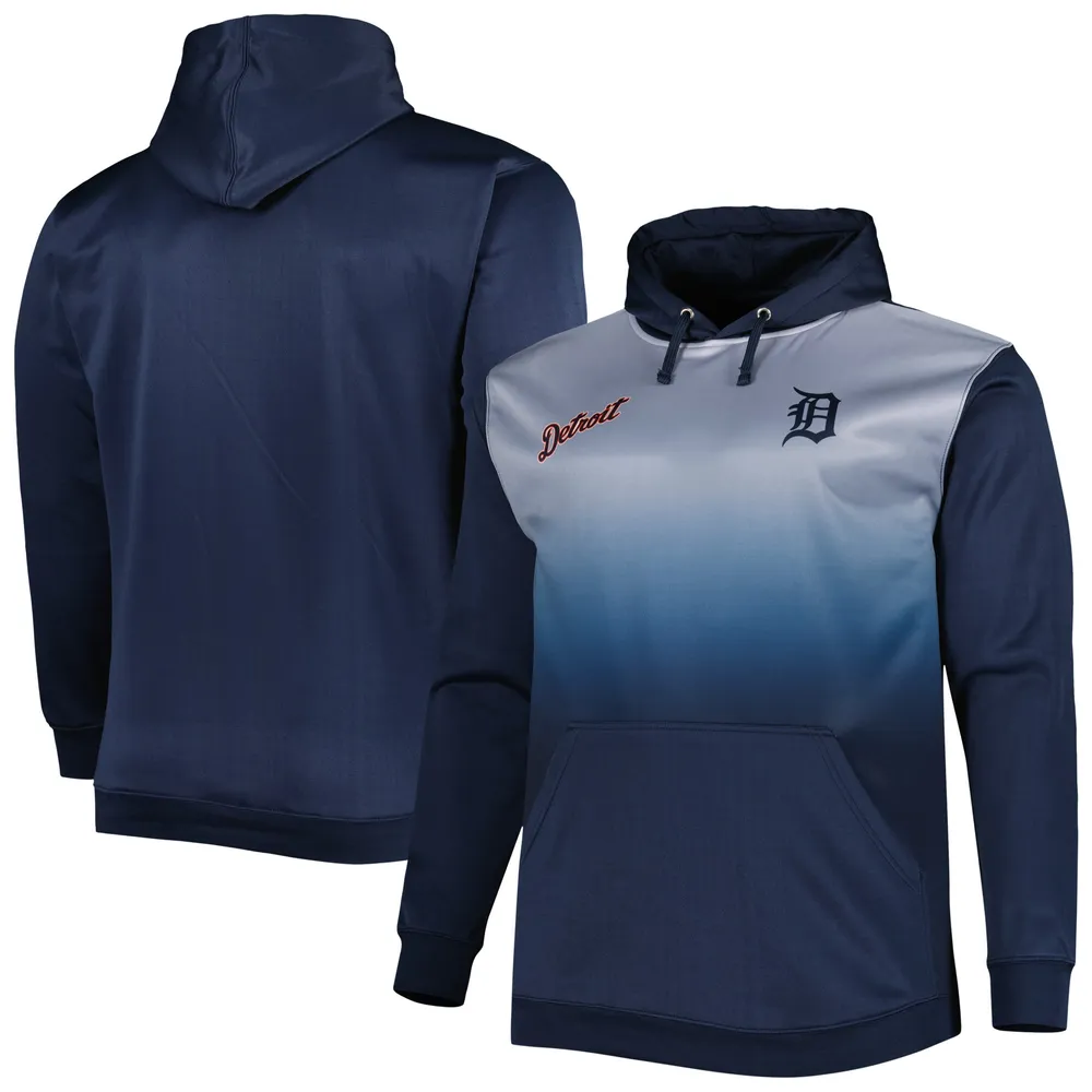 Detroit Tigers Fade Sublimated Fleece Pullover Hoodie - Navy