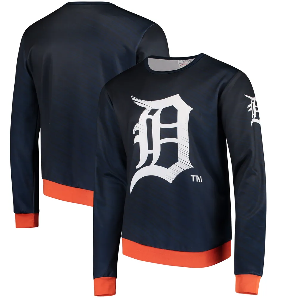 Detroit Tigers Static Rain Pullover Sweater - Navy