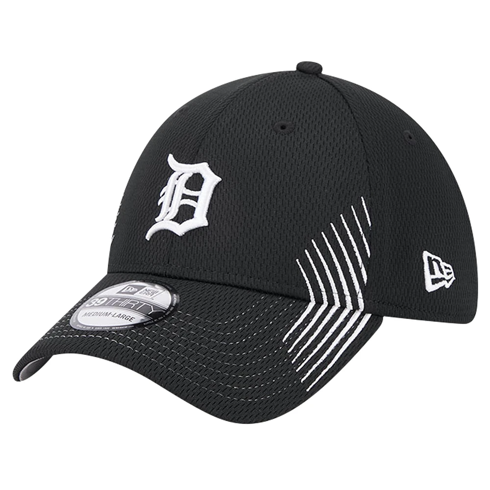 Casquette flex Active Dash Mark 39THIRTY des Detroit Tigers New Era noire pour hommes