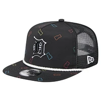 Men's New Era  Black Detroit Tigers Gummy Golfer Trucker Snapback Hat