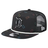 Men's New Era  Black Detroit Tigers Gummy Golfer Trucker Snapback Hat
