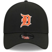 Men's New Era Black Detroit Tigers Logo 39THIRTY Flex Hat