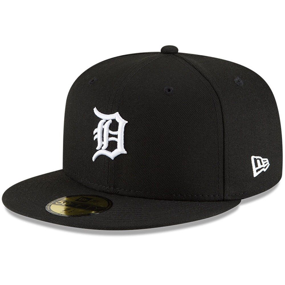 Men's New Era Black Detroit Tigers Logo 59FIFTY Fitted Hat