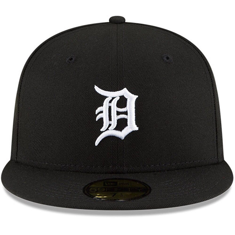 Men's New Era Black Detroit Tigers Logo 59FIFTY Fitted Hat