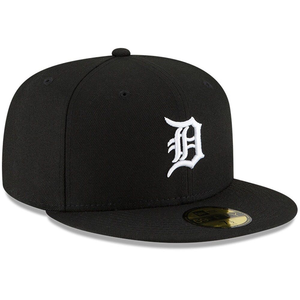 Men's New Era Black Detroit Tigers Logo 59FIFTY Fitted Hat