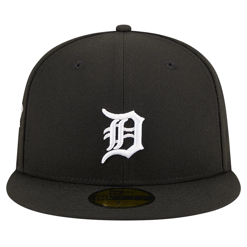 Men's New Era Black Detroit Tigers Logo 59FIFTY Fitted Hat
