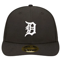 Casquette ajustée 59FIFTY à profil bas des Detroit Tigers New Era pour hommes, noire