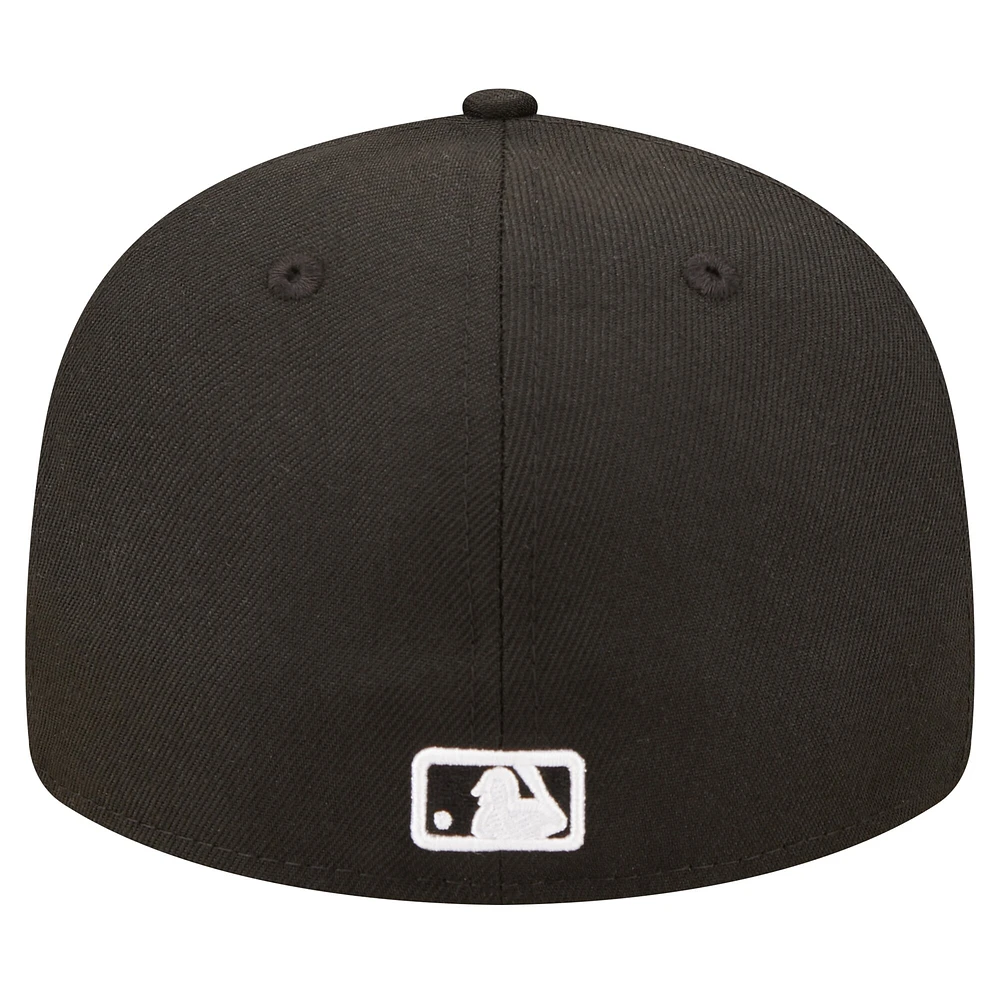 Casquette ajustée 59FIFTY à profil bas des Detroit Tigers New Era pour hommes, noire