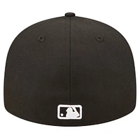Casquette ajustée 59FIFTY à profil bas des Detroit Tigers New Era pour hommes, noire