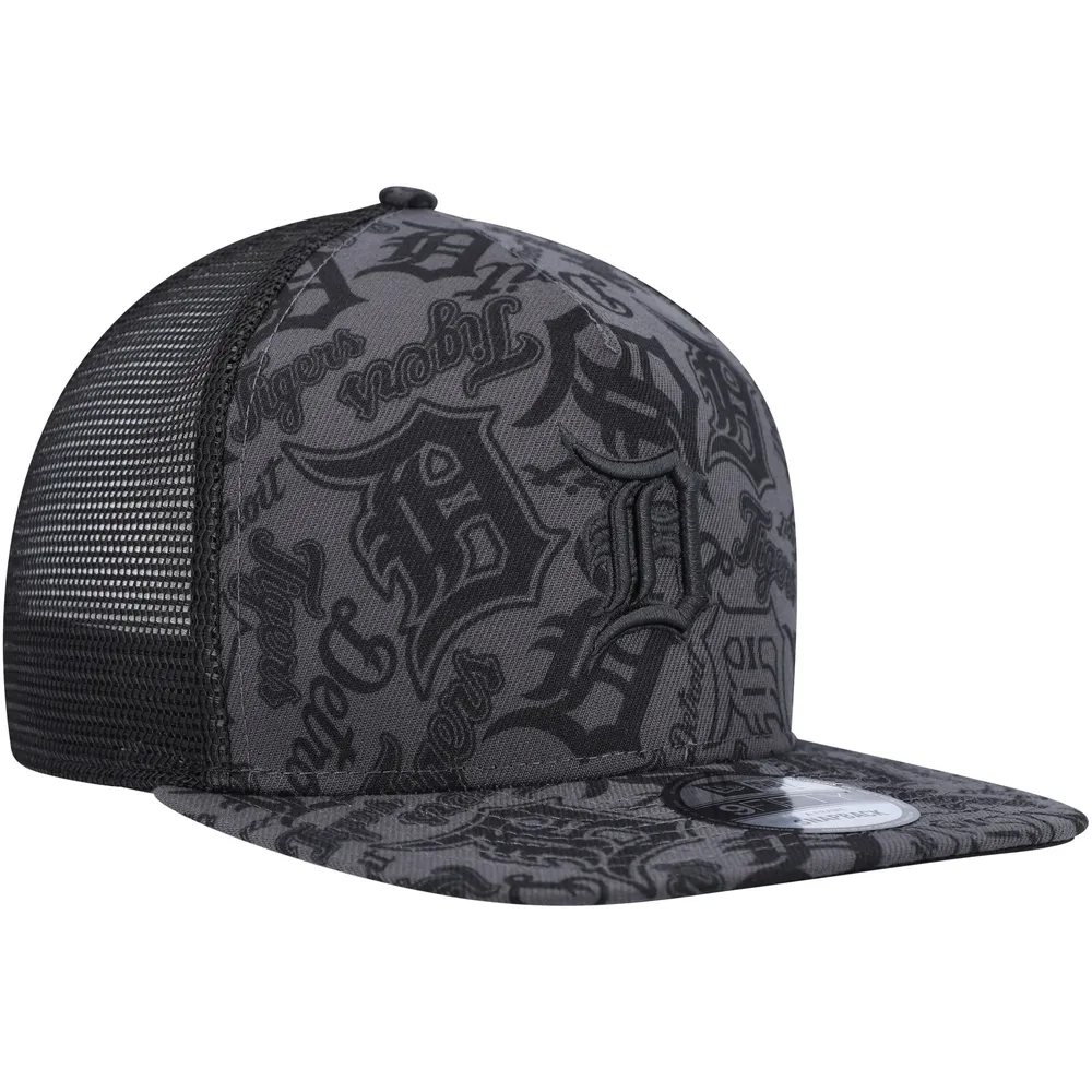 Casquette Snapback 9FIFTY Trucker Snapback avec cadre en A des Detroit Tigers pour homme New Era noire