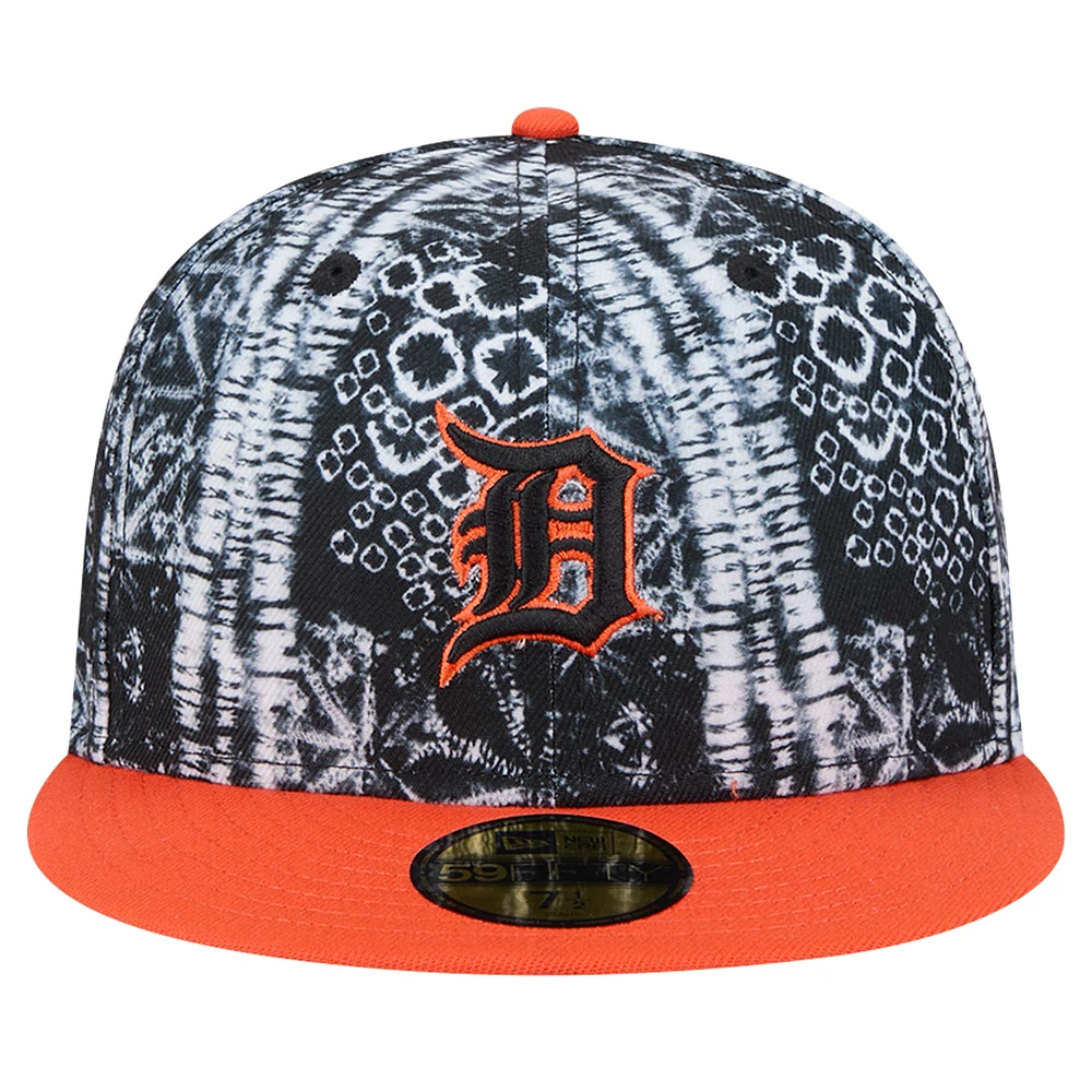 Casquette ajustée 59FIFTY noire des Detroit Tigers Sands New Era pour hommes