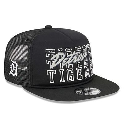 Casquette Snapback 9FIFTY Trucker A-Frame Street Team des Detroit Tigers New Era noire pour hommes