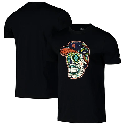 T-shirt noir Sugar Skulls des Detroit Tigers New Era pour hommes