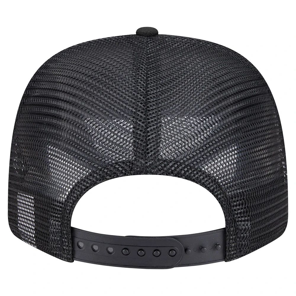 Casquette extensible à bouton-pression New Era 9SEVENTY noire pour homme, motif drapeau ton sur ton des Tigers de Detroit