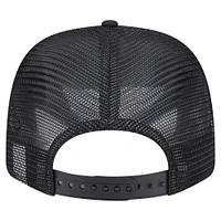 Casquette extensible à bouton-pression New Era 9SEVENTY noire pour homme, motif drapeau ton sur ton des Tigers de Detroit