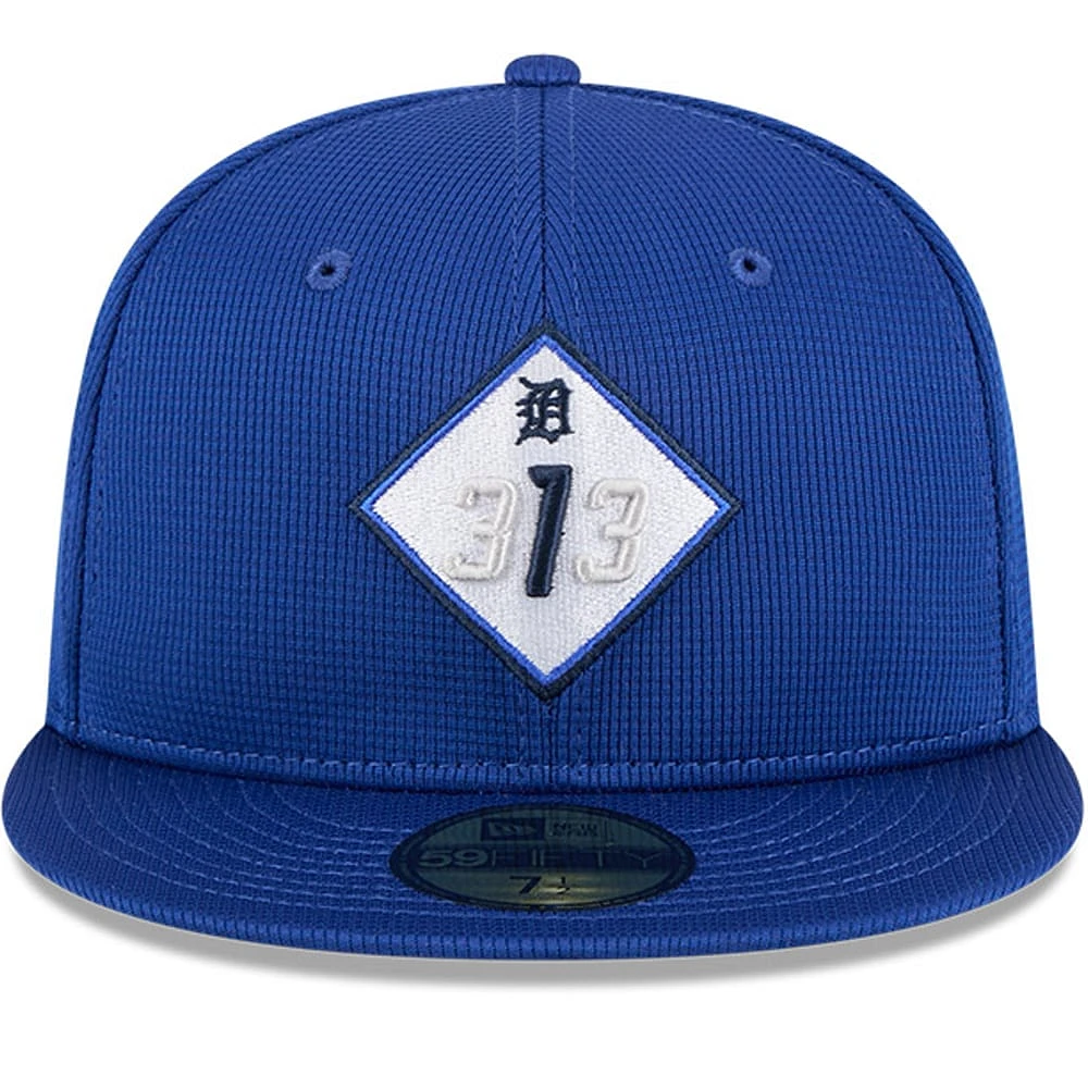 Men's New Era Blue Detroit Tigers City Connect Batting Practice 59FIFTY Fitted Hat
