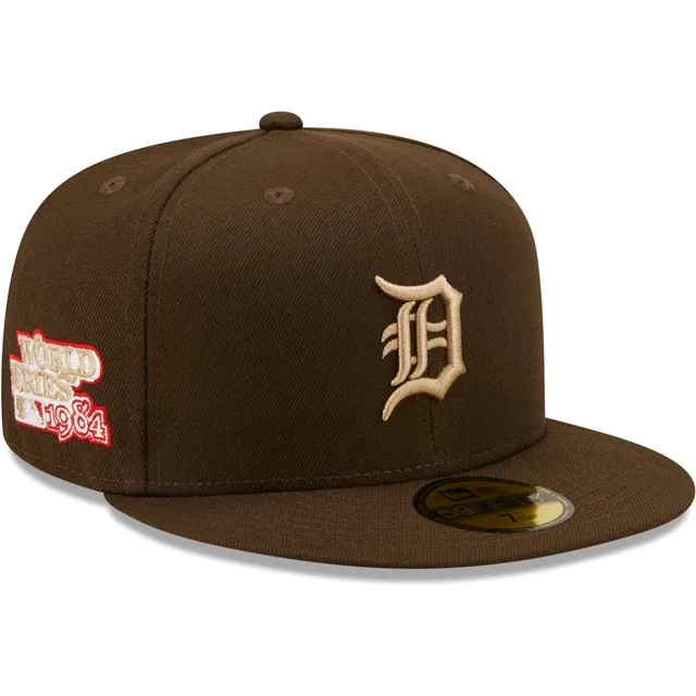 Detroit Tigers New Era 1984 World Series Scarlet Undervisor 59FIFTY Fitted  Hat - Olive