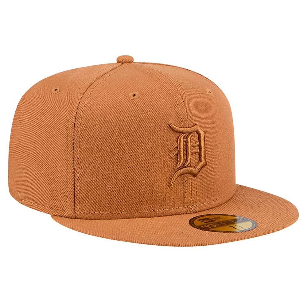 Casquette ajustée 59FIFTY marron des Detroit Tigers New Era pour hommes