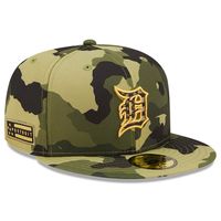 Men's New Era Camo Detroit Tigers 2022 Armed Forces Day On-Field 59FIFTY Fitted Hat