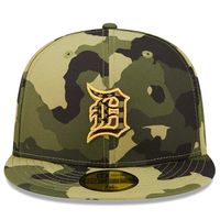 Men's New Era Camo Detroit Tigers 2022 Armed Forces Day On-Field 59FIFTY Fitted Hat