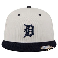 Men's New Era Cream/Navy Detroit Tigers Two-Tone Corduroy 59FIFTY Fitted Hat