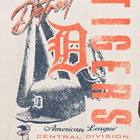 T-shirt surdimensionné à imprimé rétro Detroit Tigers Cooperstown Collection pour homme New Era, couleur crème