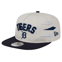 Casquette snapback Iron Golfer Detroit Tigers de New Era pour homme, couleur crème