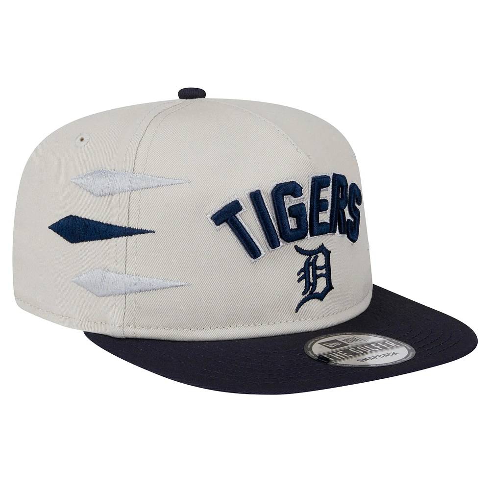 Casquette snapback Iron Golfer Detroit Tigers de New Era pour homme, couleur crème