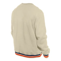 Men's New Era Cream Detroit Tigers Throwback Pullover Sweatshirt