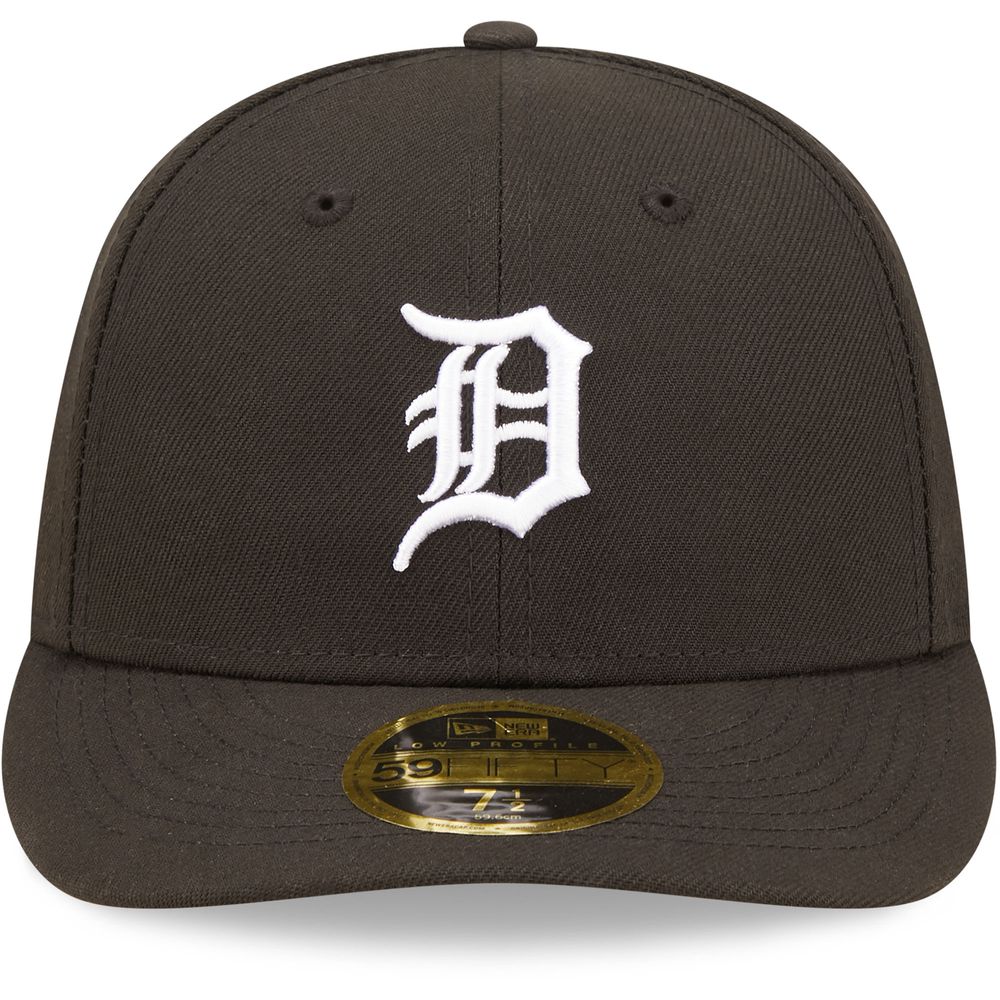 Men's New Era Detroit Tigers Black & White Low Profile 59FIFTY Fitted Hat
