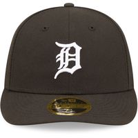Men's New Era Detroit Tigers Black & White Low Profile 59FIFTY Fitted Hat