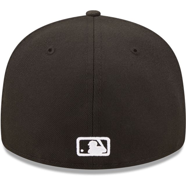 Casquette ajustée 59FIFTY à profil bas des Detroit Tigers de New Era pour homme, noir et blanc