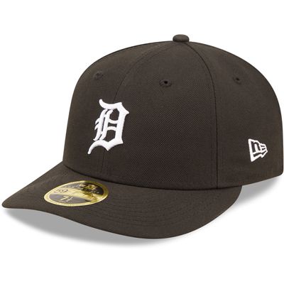 Men's New Era Detroit Tigers Black & White Low Profile 59FIFTY Fitted Hat