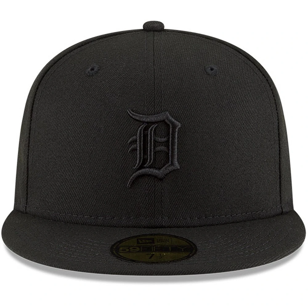 Casquette ajustée 59FIFTY des Detroit Tigers de New Era pour homme, noir sur