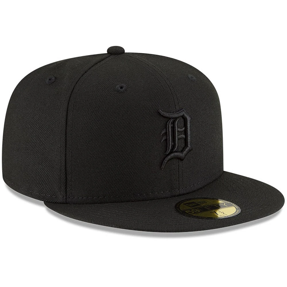 Casquette ajustée 59FIFTY des Detroit Tigers de New Era pour homme, noir sur